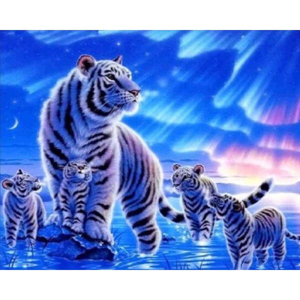 #30x40cm Adult Kids 5D DIY Diamond Art Painting Kit - The White Ti#