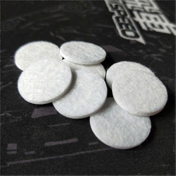 200 st Runda Filtkuddar 1,2 cm Diameter Golvskydd för Bord Stolar Möbler (Vit)