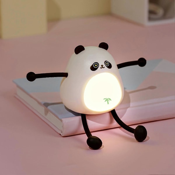 Natlampe Mini Sød Pink Gris Design Telefonholder Bedårende Varmt Lys Genopladelig Afslappende LED Natlampe