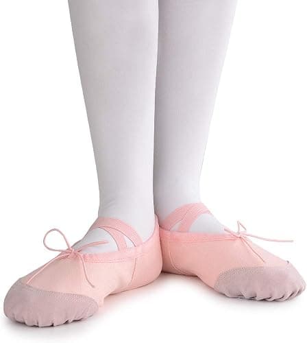 /#/Pige Balletsko Lærred Split Sål Dansesko Yoga Flade Sål G/#/