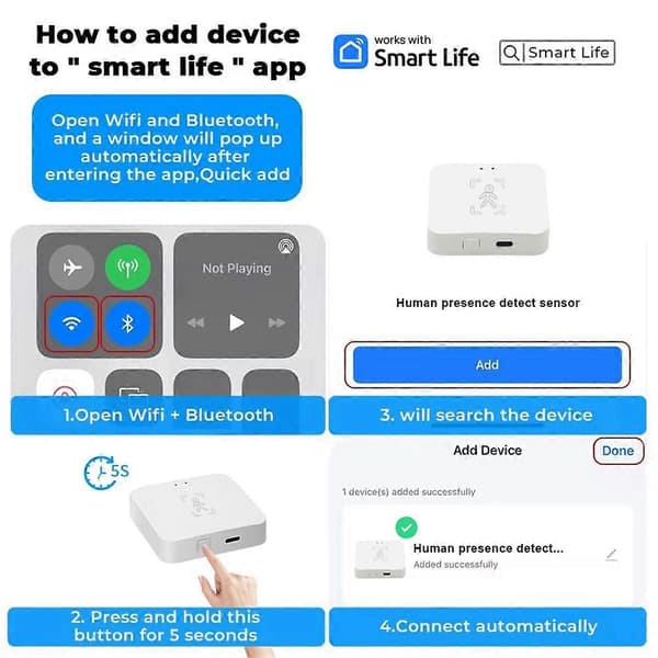 Tuya Zigbee Människonärvarodetektor Smart Människokropps PIR-sensor MmWave Radar Mikrovågsrörelsesensor Intensitetsdetektering