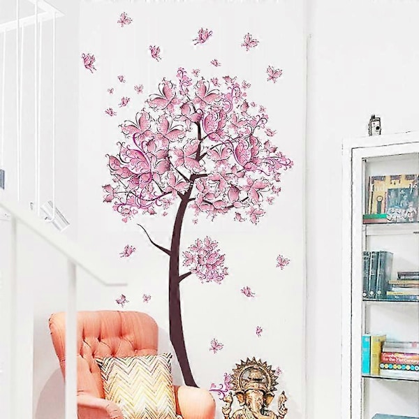 45 * 60cm veggdekor veggklistremerke veggklistremerke sommerfugl blomst tre barnerom