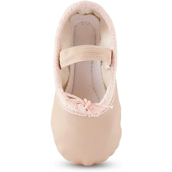 Ballet Sko Læder Balletflade Fuld Sål Dansesko til Piger