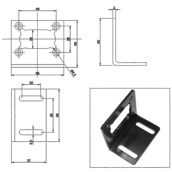 JGY-370 ormgear monteringsbeslag til spiralformet DC-motor ormgear drift
