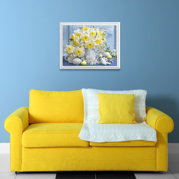 30x40cm, 5D diamantmålning strass broderi canvas blomma