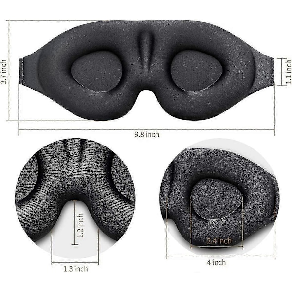 Yiview sovemaske til kvinder, blokerer let natteøjnene med 3D-øjenmasker, afslappende nul-tryk dækning