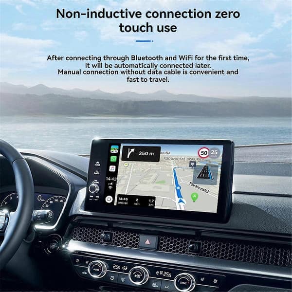 Langaton CarPlay -sovitin, hiilikuituinen USB-langaton Android Auto -dongle, Mini Ai Box -johdollinen langattomaan Android Auto -sovittimeen