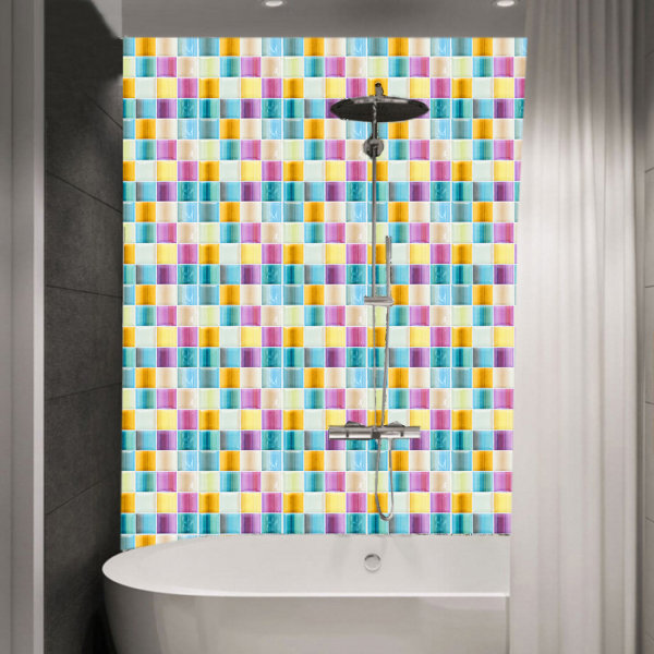 #Tile stickers mosaikk fliser klistremerker i et sett med 10#