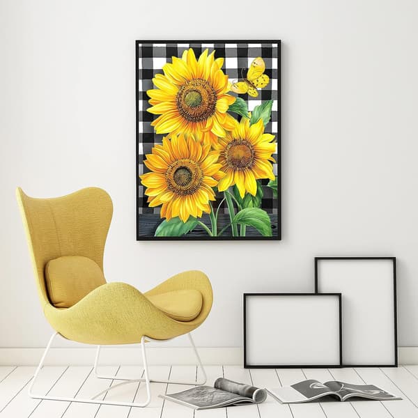 #DIY 5D diamantmålning solrosor 30x40cm#