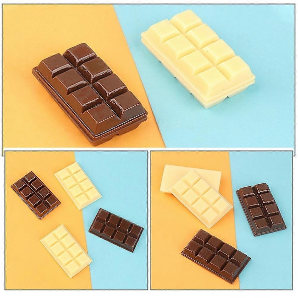 4 stk. Falske chokolademodeller Faux Små chokolader Dukkehus Chokolade Rekvisitter