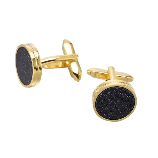 Herre Black Diamond Dust Smoking Manchetknapper og Øreringe Sæt, Manchetknapper Sølv Sort
