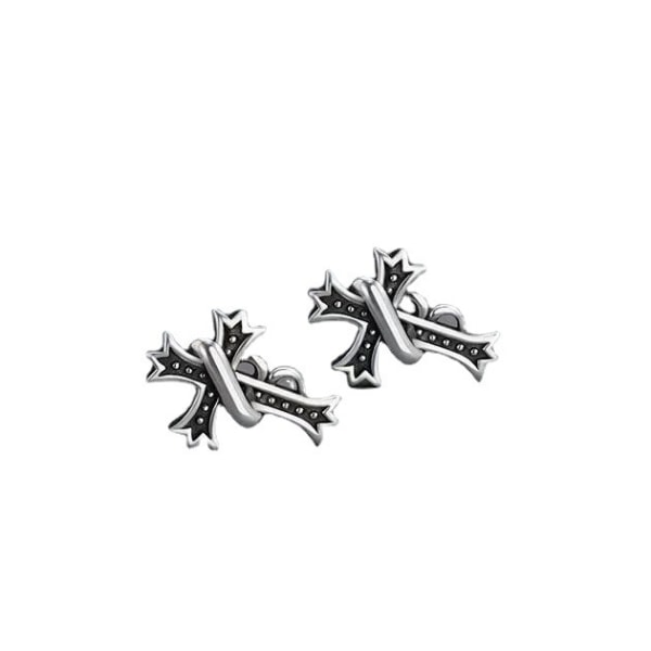 #Retro Kors Mænds Hip Hop Øreringe Par#