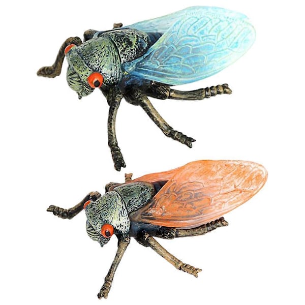 2 stk. Simulation Realistiske Cikader Model Falske Insekter Legetøjsmodel Livagtig Insektmodel Simulation Cikader Model