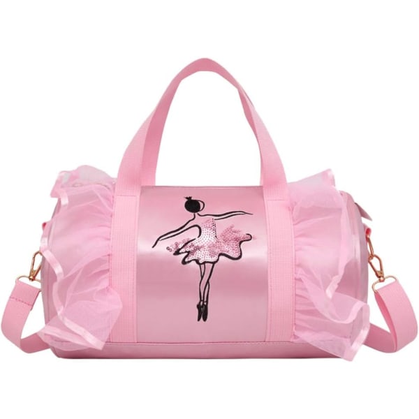 Pige Ballerina Taske Pink (Lang Gaze), Skuldertaske Messenger Sp