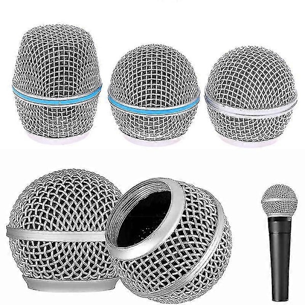 Mikrofon Erstatningshode Stål Sm58 Mesh Håndholdt Mikrofon Grill Mesh Hode Fengshuo
