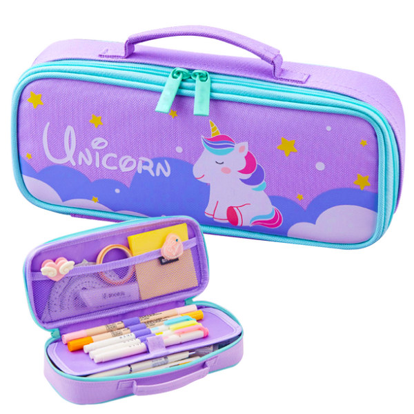 Cute Unicorn Pencil Case, Pencil Bag with Zipper, Pencil Pouch fo