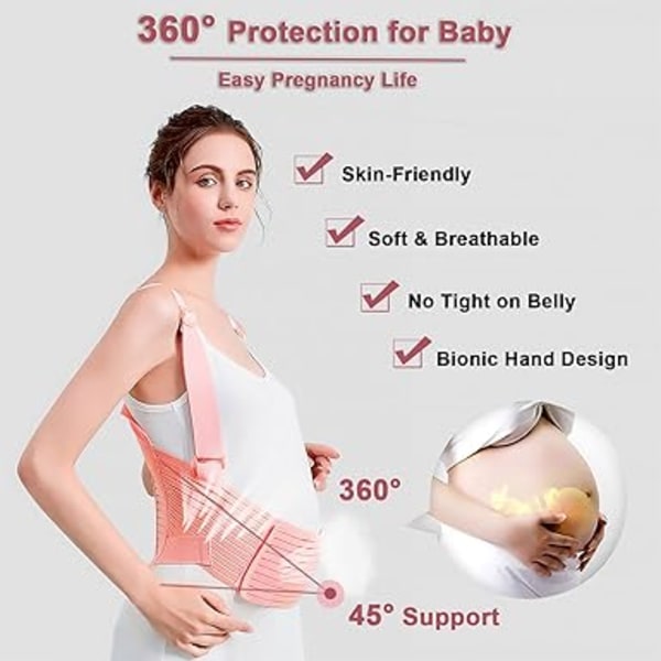 （XL） Graviditets-mavestøttebånd - Justerbart graviditetsbælte Pre