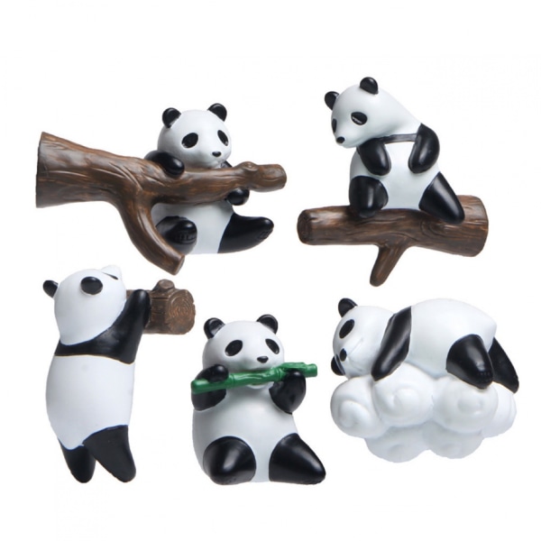 #1 stk Panda der spiser bambus, harpiks magnetisk køleskabsmagnet#