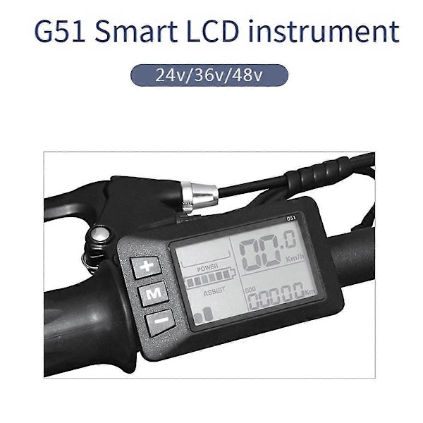E-Bike LCD-Display 24/36/48/60V/72V Elektrisk Cykel Scooter Display G51 Elektrisk Cykel Display S