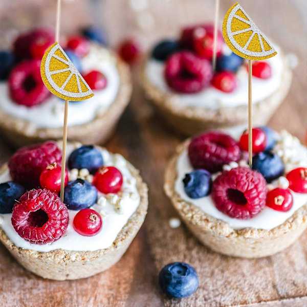36 stk. Kreative citron cupcake toppers frugt festkage dekorationer til sommergul
