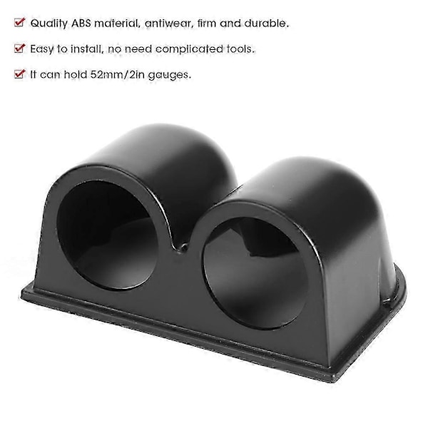 52mm/2 tuuman 2-reikäinen mittariteline auton kojelautaan, yleismallinen autotarvike