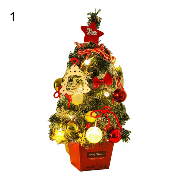 Farfi 1 Set Led Vackert Handgjort Mini Julgran Estetisk Elegant Pvc Julgransmodell För Hemmet1