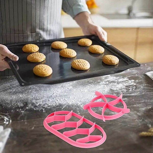 Brøddeig Pressform 2 Sett Pp Brød Rull Maker Sett, Brøddeig Pressform, Bakverkform For Hjemmelaget Brødbaking