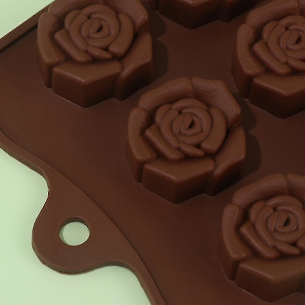 Chokladform 15 Hål Non-stick Avformning Bakform Rosformad Silikonkakform Kökspryl
