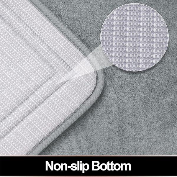 Memory Foam Bademåtte - Skridsikker, Absorberende, Super Blød Fløjl