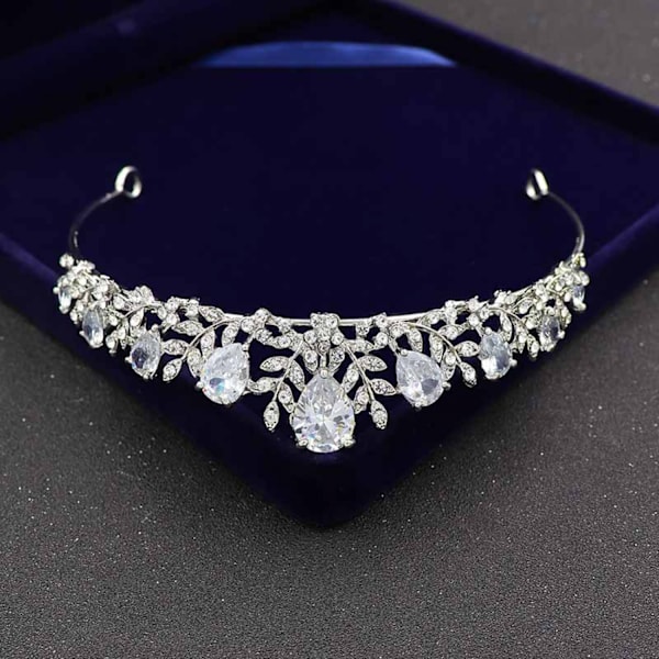 #Zirkon Brud Tiara Krona Legering#