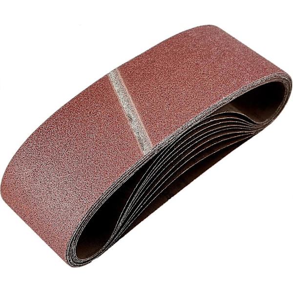 Tarvikkeet 9 kpl Sekalainen hiomanauhasarja (puulle, karkeus 60/80/100, 75 x 533 mm, tarvikkeet nauhahiomakoneille)