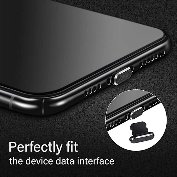 Passar för Apple 13 dammskydd iPhone 12 metall strömplugg 11Pro