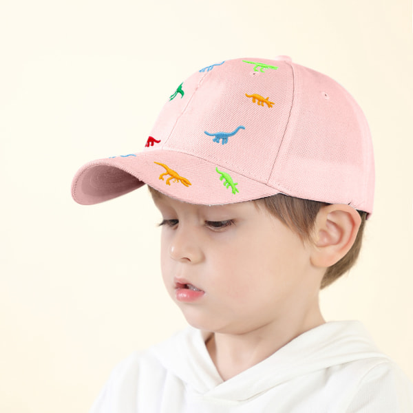 Rosa-barns solhatt Dinosaur Baseball Cap Sommer Justerbar