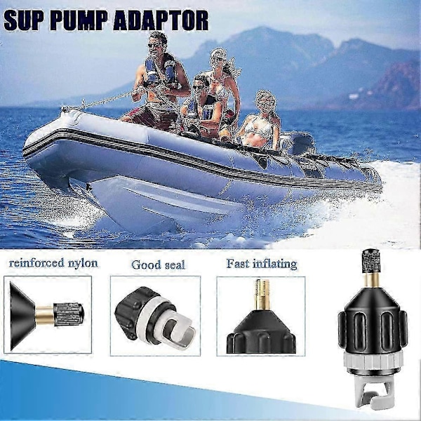 Pumpadapter Inflationsventil Konverter Rodd Luftventil Tillbehör Vanlig Standard Pumpadapter för Kajak/Surfbräda