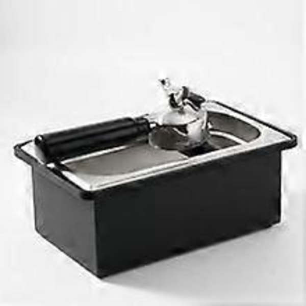 Knock Box Kaffe, Espresso Knock Box i Rustfrit Stål med Knock Bar, Kaffegrumsbeholder (Stor)