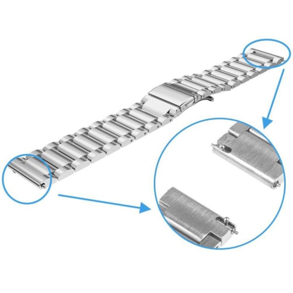Rostfritt stål 20mm Kompatibel med Samsung Galaxy 44mm 40mm Wa