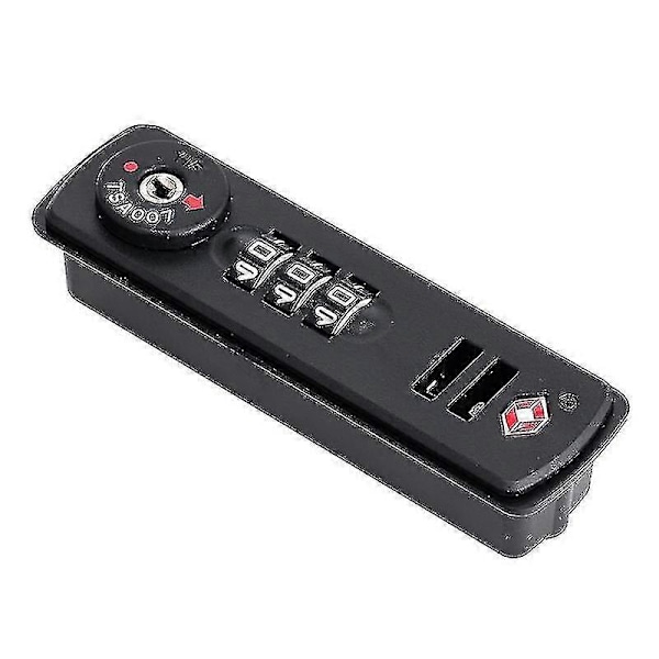 1 X Tsa007 Yhdistelmälukko Matkatavaroille Ja Matkalaukuille 3 Numeroa (monia Eri Yhdistelmiä) - Musta gx20241207445