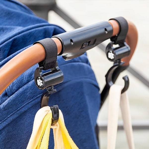 2 Universal Stroller Hooks - karabinkroker - barnevogn tilbehør