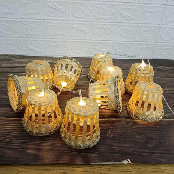 Mini Kronljuskronsskärmar 6,5x8x10,5 cm för bondgårdssovrum vardagsrum