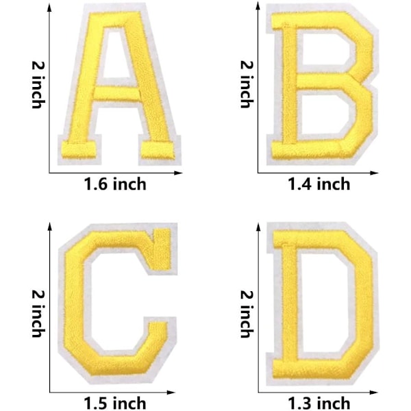 /#/26 stk. engelske alfabet-patches, broderede stofpatches/#/