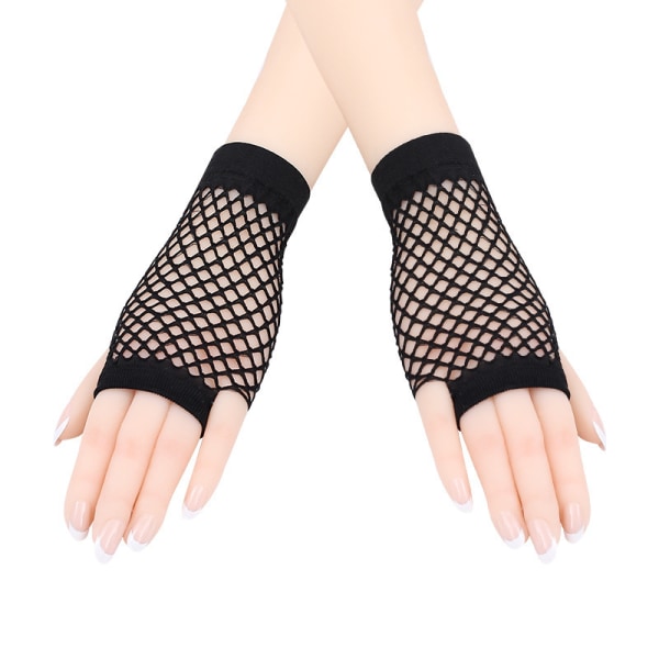 #Sort mesh handsker One Size Dame#