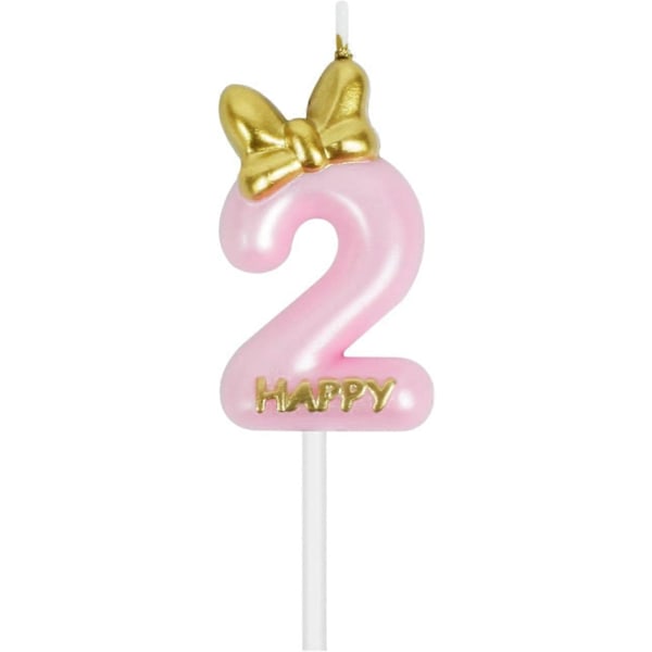 2-årsdag Lys for Barn, Nummer 2 Bursdagslys, Uparfymert
