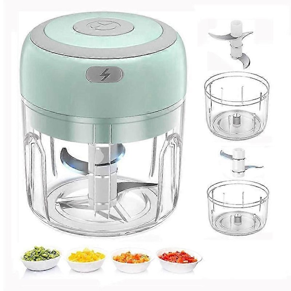 Elektrisk Mini Madhakker Genopladelig Lille Foodprocessor Røremaskine B