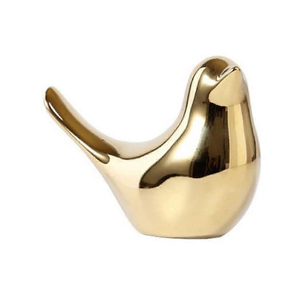 Moderna Guld Små Djur Statyer Ornament för Vardagsrum Sovrum Inredning