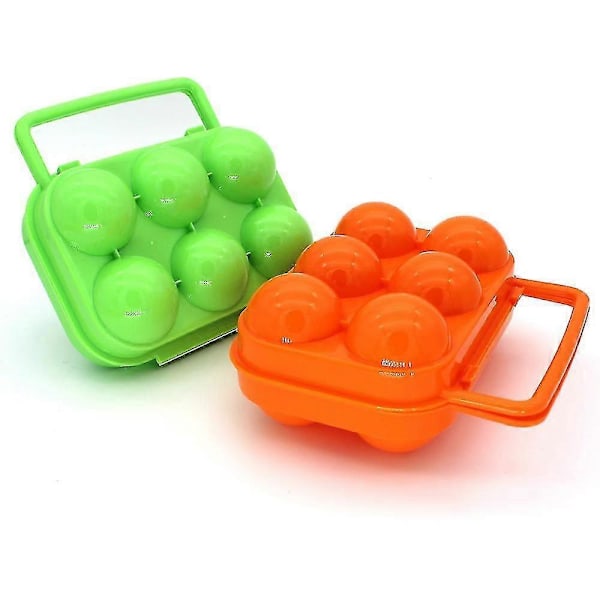 3-pack Äggkartong med handtag, 18 ägg Plast Camping Ägghållare För att förhindra att ägg spricker, Bärbar äggbehållare för resor utomhus H
