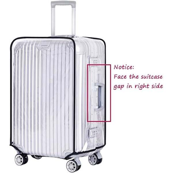 Klar PVC Kuffert Cover, 28 Tommer Klar PVC Vandtæt Kuffert Cover