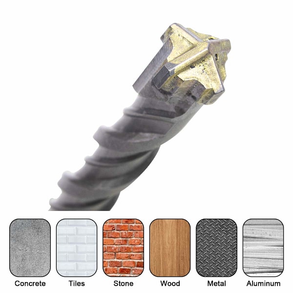 Betondybler, 9 stk (5mm~16x160mm) Flisebor, SDS-Plus
