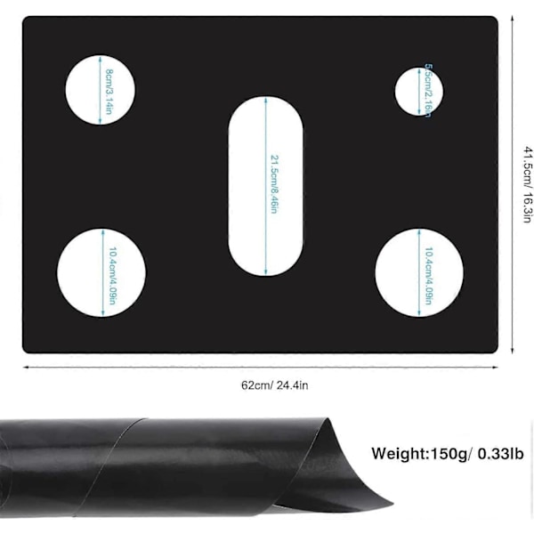 Gasspis Brännarskydd 2-pack - 0,2 mm Dubbel Tjocklek Återanvändbara Gasspis Skydd För Samsung 30 tums Gasspis, Svart
