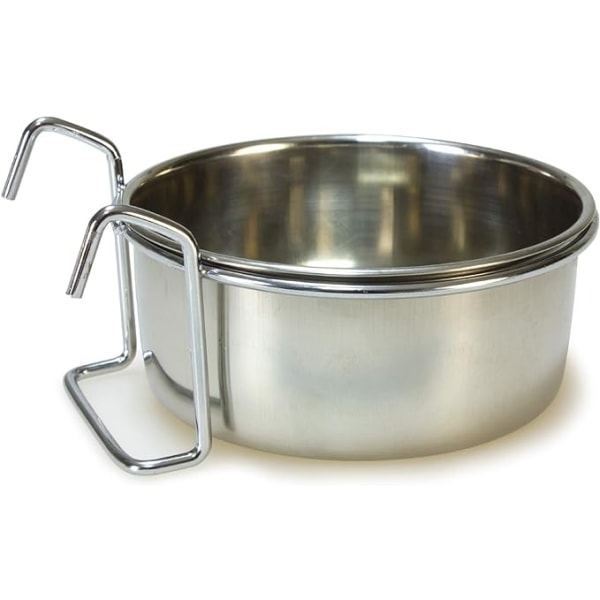 Husdyrs rustfritt stål skål med krok 10*4.5cm