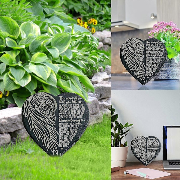 Minnestein naturlig stein ornament for å minnes kjære